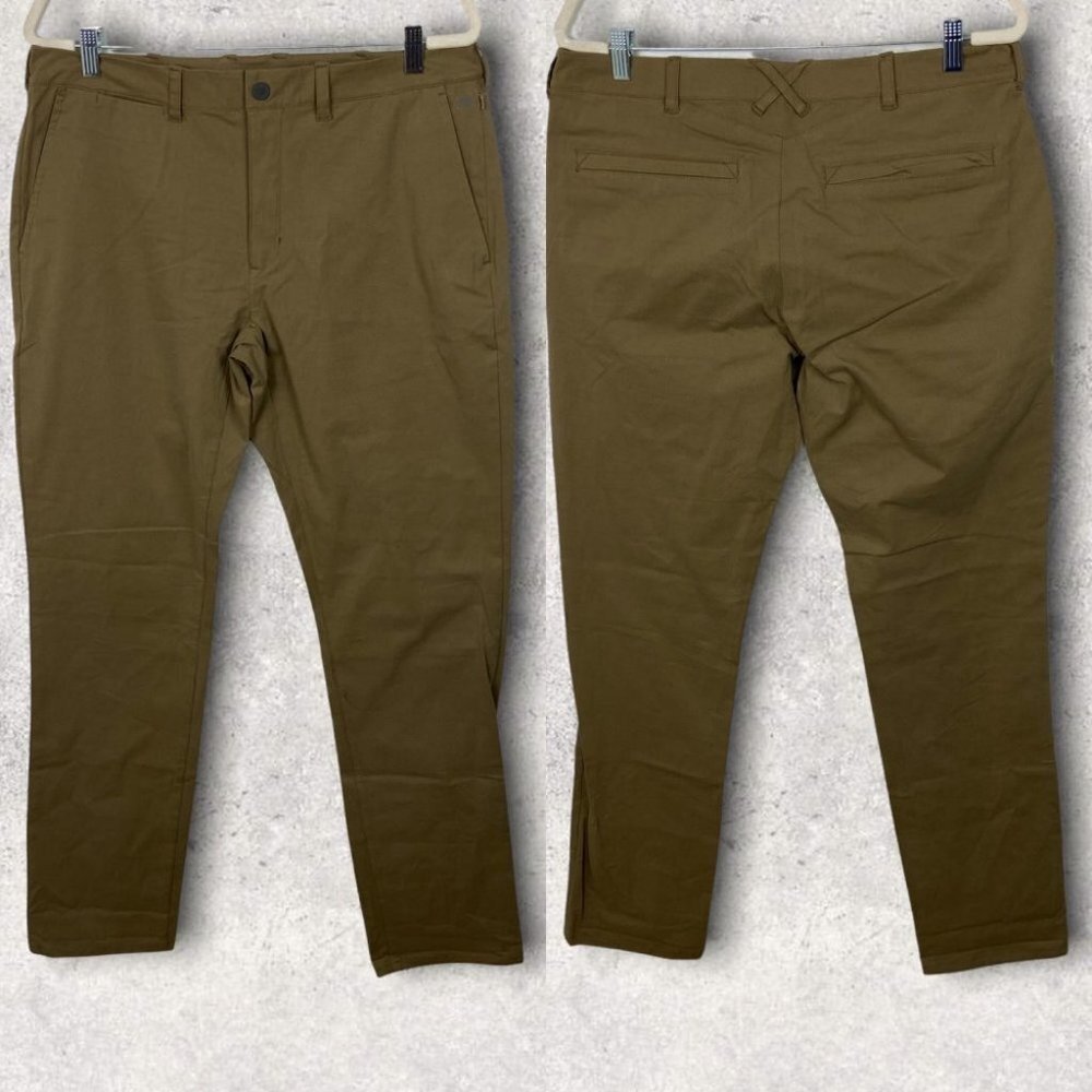 New‎ Mack Weldon Beige Tan Chino Pants Size 34 by 34 Sandstorm Technical Stretch